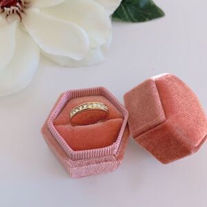 Camille Lucie Gold Band Rhinestone Ring